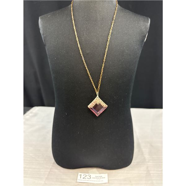 Antique C.1910 Edwardian Pink Faceted Crystal Necklace Exquisite!
