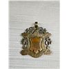 Image 3 : Antique Art Nouveau English Hallmarked Sterling + Gold Watch Fob Excellent!