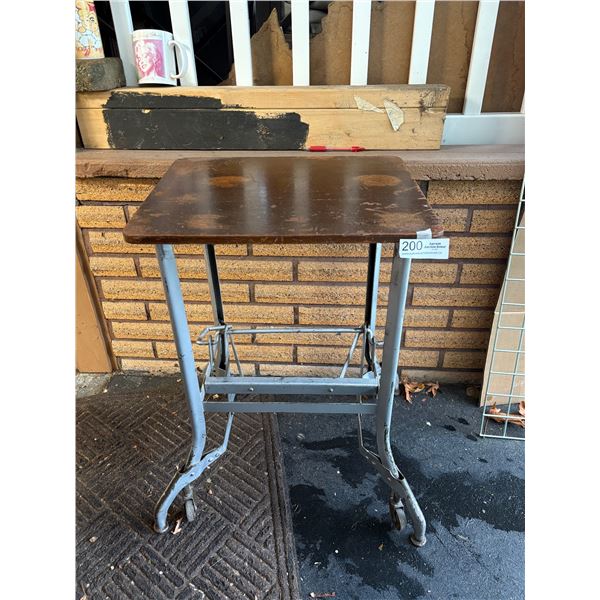 Vintage Very Sturdy Industrial Type Writer Stand 27" Tall NO SHIPPING