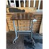 Image 1 : Vintage Very Sturdy Industrial Type Writer Stand 27" Tall NO SHIPPING