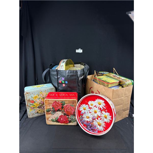 Large Lot of Vintage Collector Tins NO SHIPPING