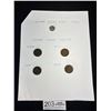 Image 1 : 1930 Canada Silver Dime + 4 Large Canadian Pennies 1888-1911