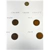 Image 2 : 1930 Canada Silver Dime + 4 Large Canadian Pennies 1888-1911