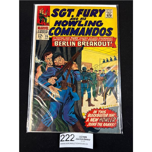 1966 #35 Sgt Fury and His Howling Commandos Comic w/ Hitler Cover - High Grade
