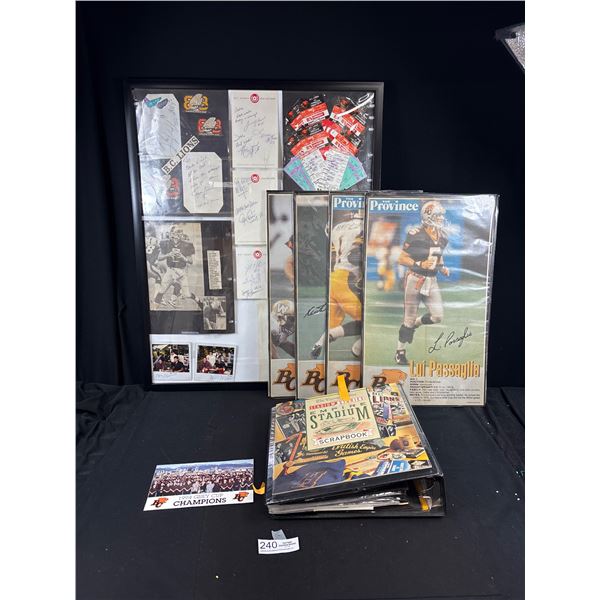BC Lions Singed Memorabillia