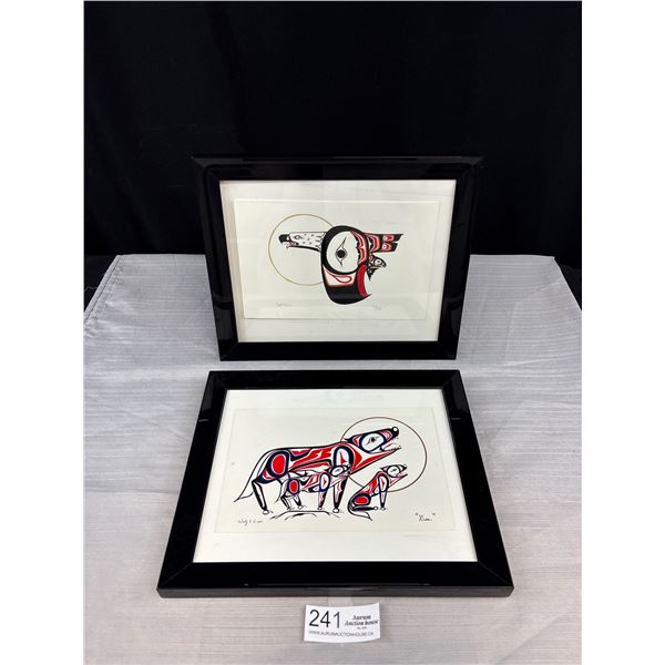 2 Native Framed Pictures Signed