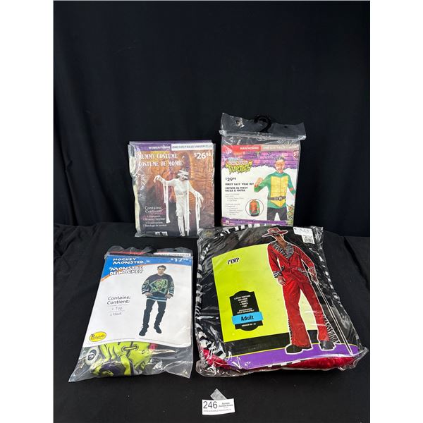 4 Adult Halloween Costumes - NEW