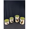 Image 2 : Style Eyes by Baum Bros, Ceramic Rooster Canisters Set of 4 Jars NEW