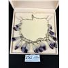 Image 2 : Vintage Polished Amethyst Stone Necklace