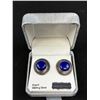 Image 4 : .925 Silver Earrings w/ Lapis Lazuli Gemstone