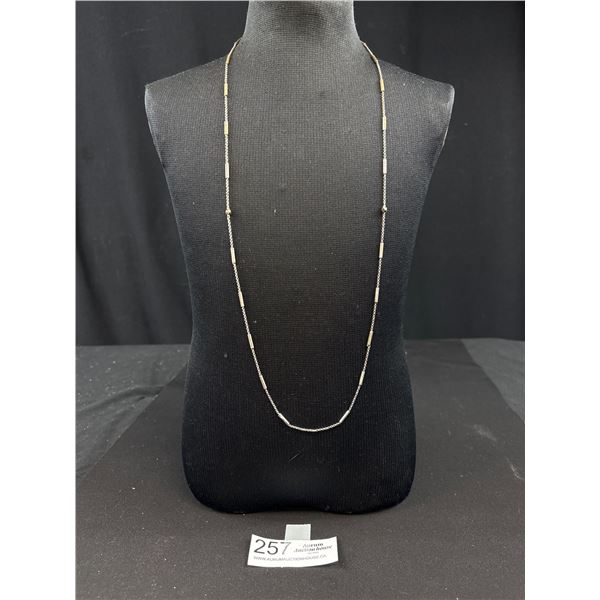 Vintage Sterling Silver Necklace, Extra Length 30" Marked 925 Original Patina