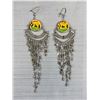 Image 2 : 3 Vintage Silver Hand Crafted Dangle Earrings