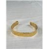 Image 2 : Hand Hammered Gold Tone Cuff Bangle