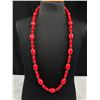 Image 2 : Vintage Red Lucite Beads Necklace
