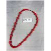 Image 3 : Vintage Red Lucite Beads Necklace