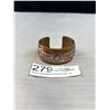 Image 1 : Solid Heavy Hand Crafted Native American Copper Open Cuff Link Bangle