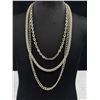 Image 2 : Triple Strand Silver Tone Necklace
