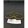 Image 1 : 3 High Carat Gold Plated Hand Crafted Bangles, Unmarked