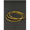 Image 2 : 3 High Carat Gold Plated Hand Crafted Bangles, Unmarked