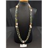 Image 1 : Huge Length of Stone Beads Necklace, 69", Gold Tone Lobster Clasp