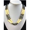 Image 2 : Hand Crafted Native American Leather + Bone Necklace