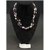 Image 1 : 5 Strands Cultured Fresh Water Pearls + Nature Amethyst Stones Choker Necklace, Very Sweet, 925 Ster