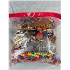 Image 2 : 2 Bags of Various Jewelry Lot of Broken Beads, Parts, + Some Watches