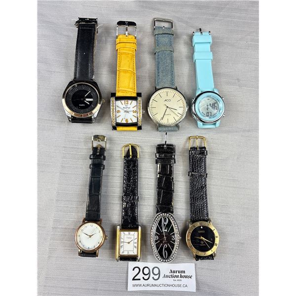 Lot of Quartz Wrist Watches, One Working, Others Batteries Required