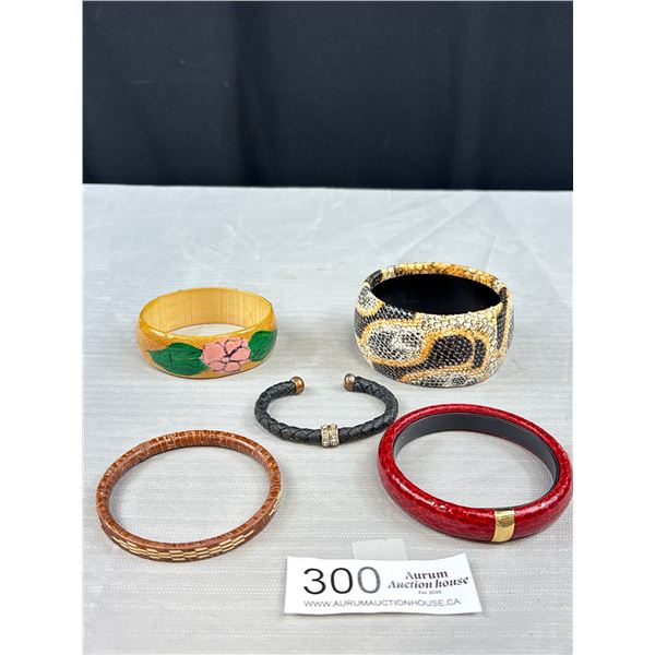 Leather + Wood Bracelets