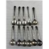 Image 2 : Pair of Antique Silver Handle Knives, Set of 4 Spoons, Set of Salt Spoons + More