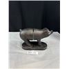 Image 2 : Pair of Vintage Black Cast Iron Pig Book Ends, Very Heavy, Maybe Also For Doorstoppers