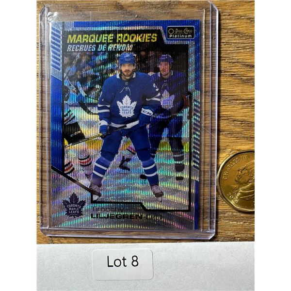 2020-21 OPC Platinum Marquee Rookies – Timothy Liljegren 'Blue Surge' #162 - hockey card