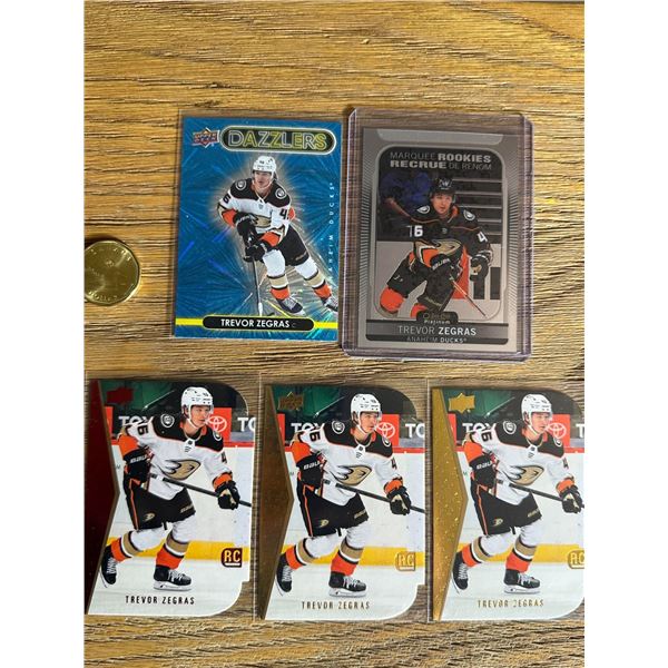 Trevor Zegras RC & Insert Lot – Ducks - hockey card