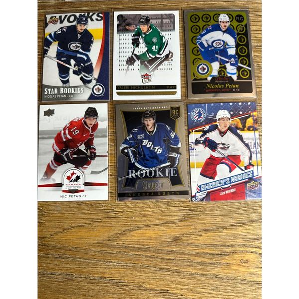 RC Assortment Lot – Petan / Nichushkin / Sustr / Werenski - hockey card