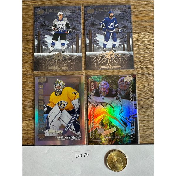 Upper Deck 2023-24 Inserts – Deep Roots & Star Zone Set (4 Cards) - hockey card