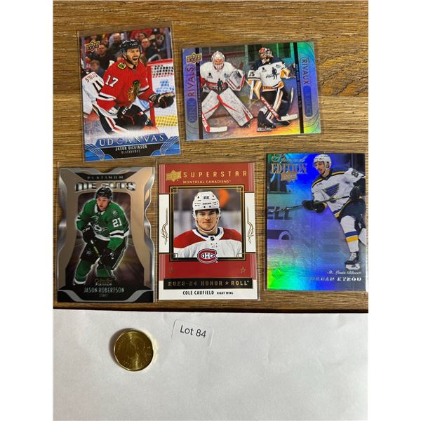 2023-24 Upper Deck Mixed Insert Lot (5 Cards) - hockey card