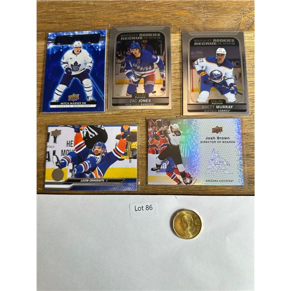 O-Pee-Chee Platinum & Upper Deck Insert Lot (5 Cards) - hockey card