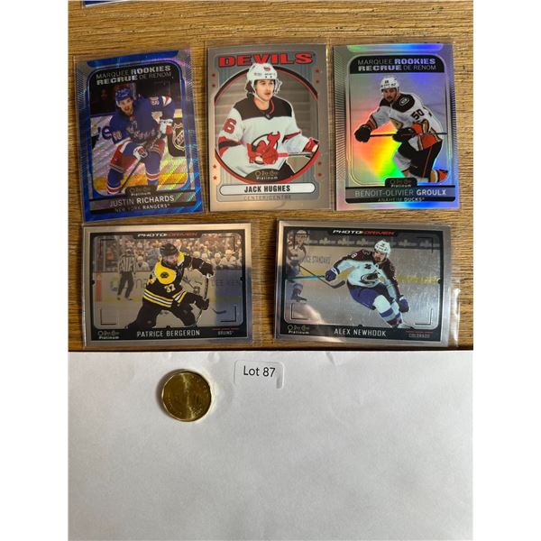 O-Pee-Chee Platinum & Photo Driven Insert Lot (5 Cards) - hockey card