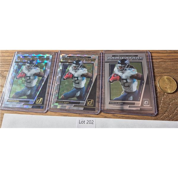 Derrick Henry Dominators Inserts – 3 Cards - Football Card