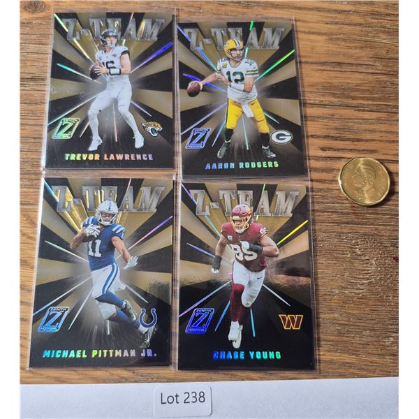 2022 Panini Zenith Z-Team Quad Lot – Lawrence, Rodgers, Pittman Jr. & Young - Football Card