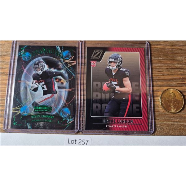 Drake London Rookie Duo Including Contenders Supernatural & Zenith - Football Card