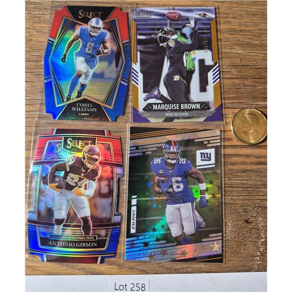 Antonio Gibson, Saquon Barkley, Tyrell Williams & Marquise Brown Lot - Football Card