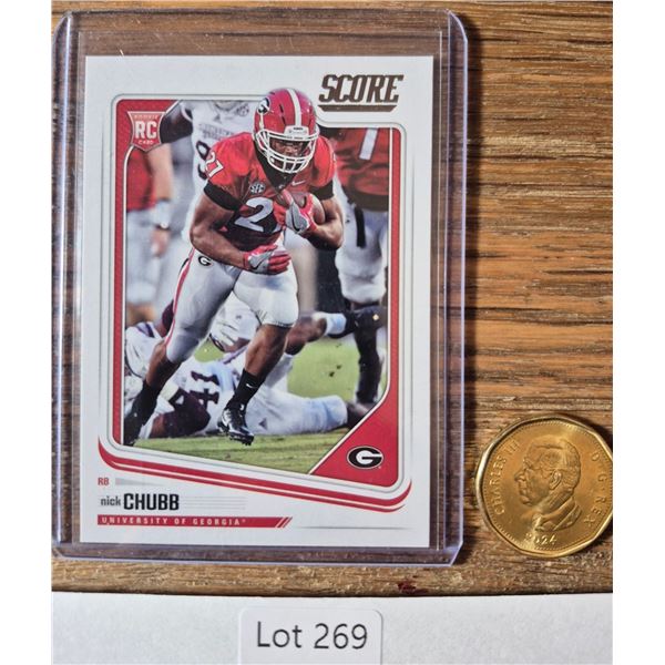 Nick Chubb 2018 Score Rookie Card - Football Card