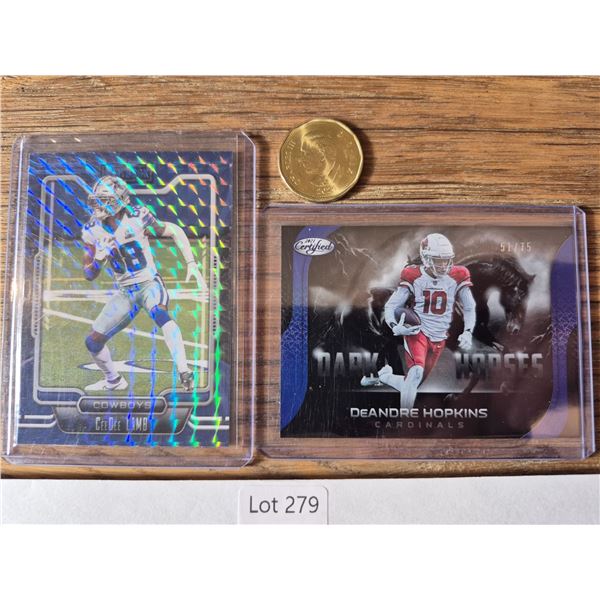 DeAndre Hopkins 51/75 & CeeDee Lamb Refractor Duo - Football Card