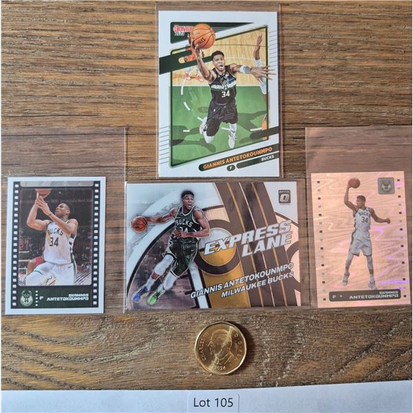 Giannis Antetokounmpo Card Lot – 4 Cards - Basketball Card