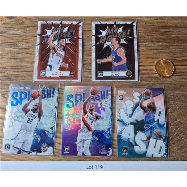 Optic ‘My House!’ & ‘Splash!’ Insert Lot – 5 Cards - Ba