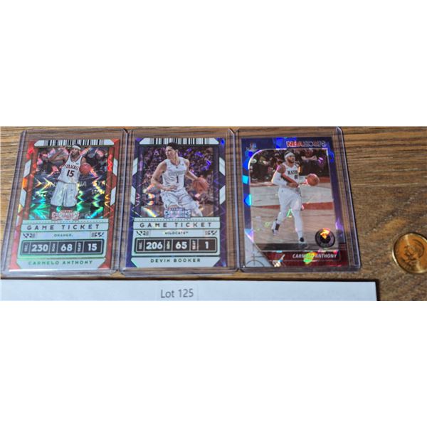Carmelo Anthony & Devin Booker Refractor Trio - Basketball Card