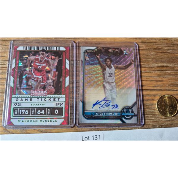 Autograph Duo – Keion Brooks Jr. & D’Angelo Russell - Basketball Card