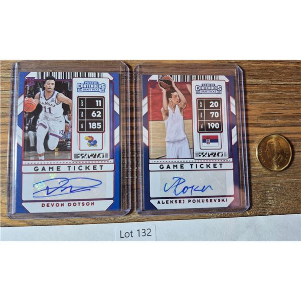 Dual Rookie Autograph Lot - Basketball Card