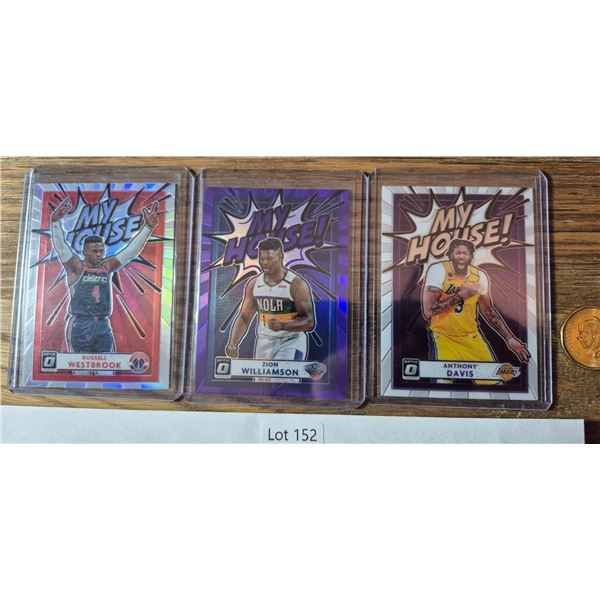 ‘My House!’ Insert Trio – Westbrook, Williamson & Davis - Basketball Card